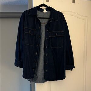 Dark Denim Button-Up Shirt